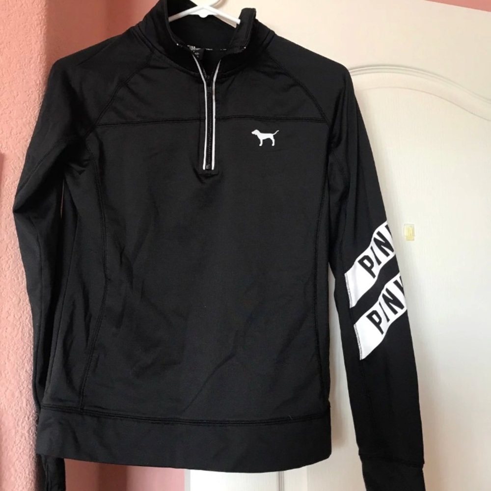 Sold!!!  PINK half zip size small